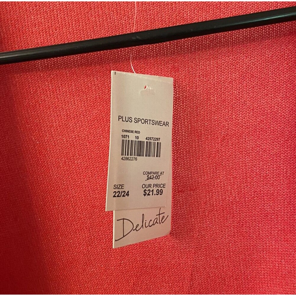 Women’s EST. 1946 Red Sheer Cardigan 22/24W Office - Picture 3 of 8